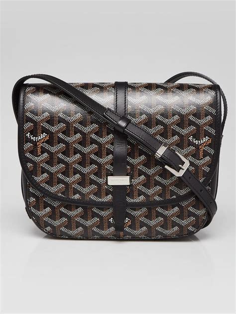 goyard black chevron print coated canvas crossbody bag|Belvedere PM Bag .